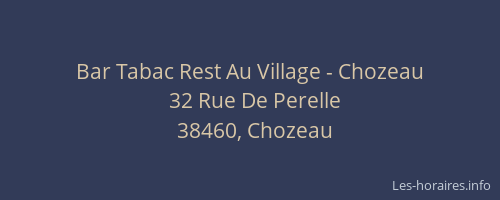 Bar Tabac Rest Au Village - Chozeau