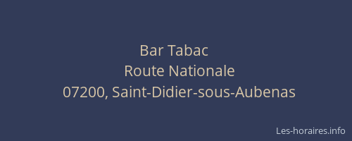 Bar Tabac 