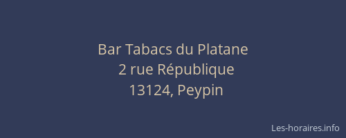 Bar Tabacs du Platane