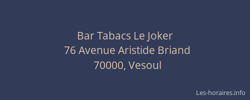 Bar Tabacs Le Joker