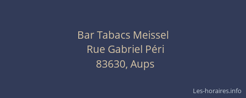Bar Tabacs Meissel