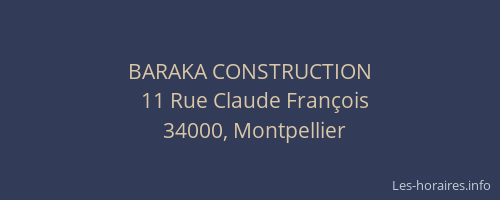 BARAKA CONSTRUCTION