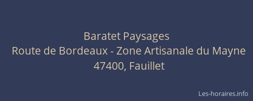 Baratet Paysages