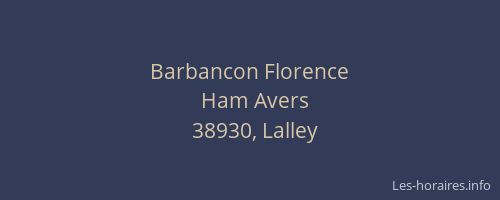 Barbancon Florence