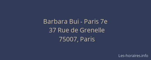 Barbara Bui - Paris 7e