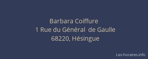 Barbara Coiffure
