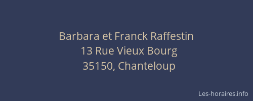 Barbara et Franck Raffestin