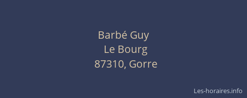 Barb&eacute; Guy