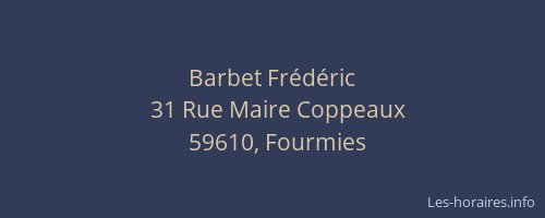 Barbet Frédéric