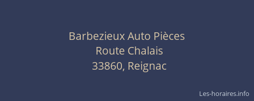 Barbezieux Auto Pi&egrave;ces