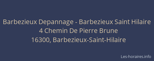 Barbezieux Depannage - Barbezieux Saint Hilaire