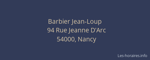 Barbier Jean-Loup