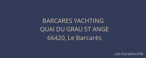 BARCARES YACHTING