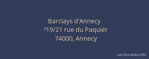 Barclays d'Annecy