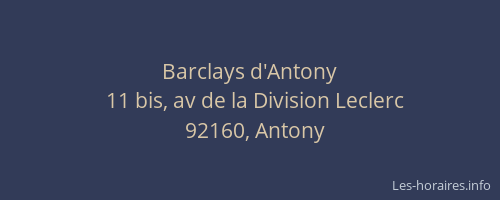Barclays d'Antony