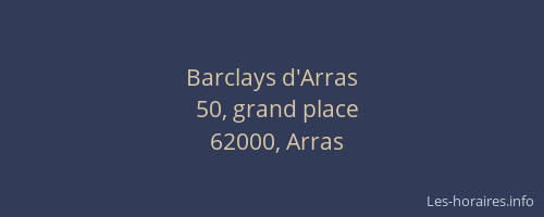 Barclays d'Arras
