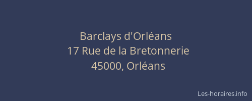 Barclays d'Orléans