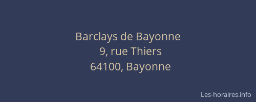 Barclays de Bayonne