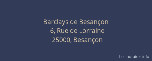 Barclays de Besançon