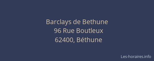 Barclays de Bethune