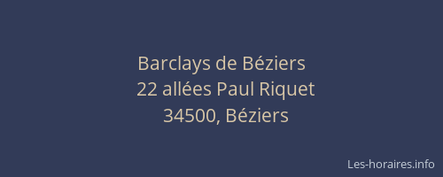 Barclays de Béziers