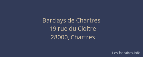 Barclays de Chartres