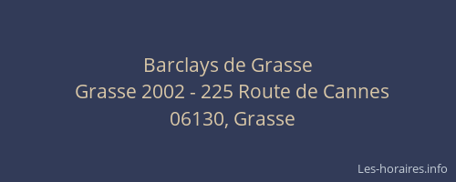 Barclays de Grasse
