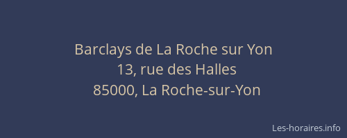 Barclays de La Roche sur Yon