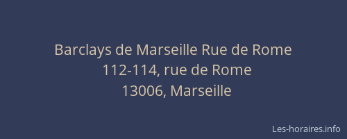 Barclays de Marseille Rue de Rome