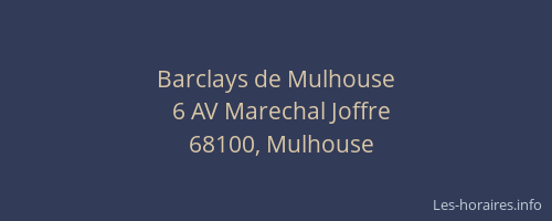 Barclays de Mulhouse