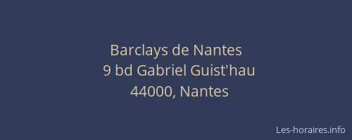 Barclays de Nantes