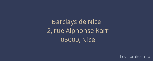 Barclays de Nice