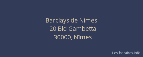 Barclays de Nimes