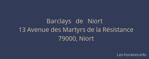 Barclays   de   Niort