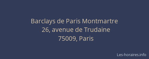 Barclays de Paris Montmartre