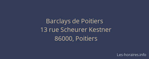 Barclays de Poitiers