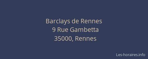 Barclays de Rennes