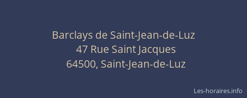 Barclays de Saint-Jean-de-Luz