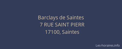 Barclays de Saintes