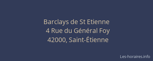 Barclays de St Etienne