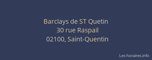 Barclays de ST Quetin