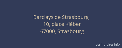 Barclays de Strasbourg