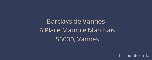 Barclays de Vannes