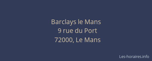 Barclays le Mans