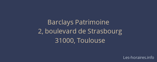 Barclays Patrimoine