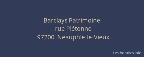 Barclays Patrimoine