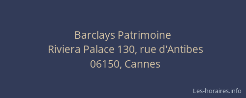 Barclays Patrimoine