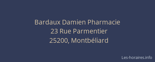 Bardaux Damien Pharmacie