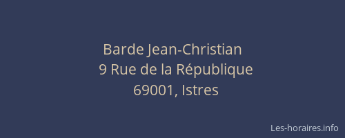 Barde Jean-Christian