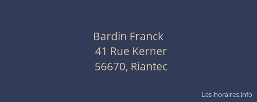 Bardin Franck